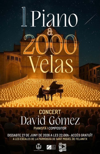 David Gómez presenta: 1 Piano & 2000 Espelmes