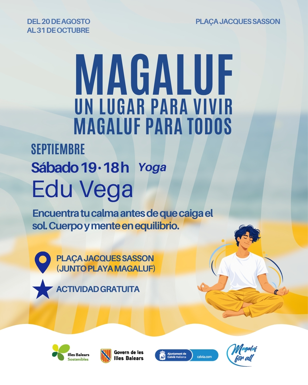 Edu Vega - Yoga en la Plaça Jacques Sasson