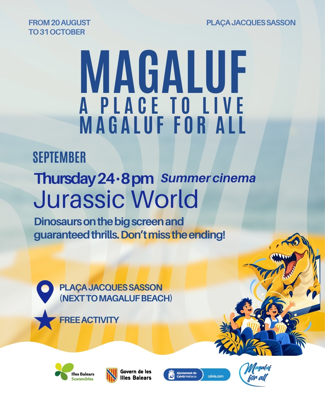 Jurassic World - Sommerkino auf der Plaça Jacques Sasson