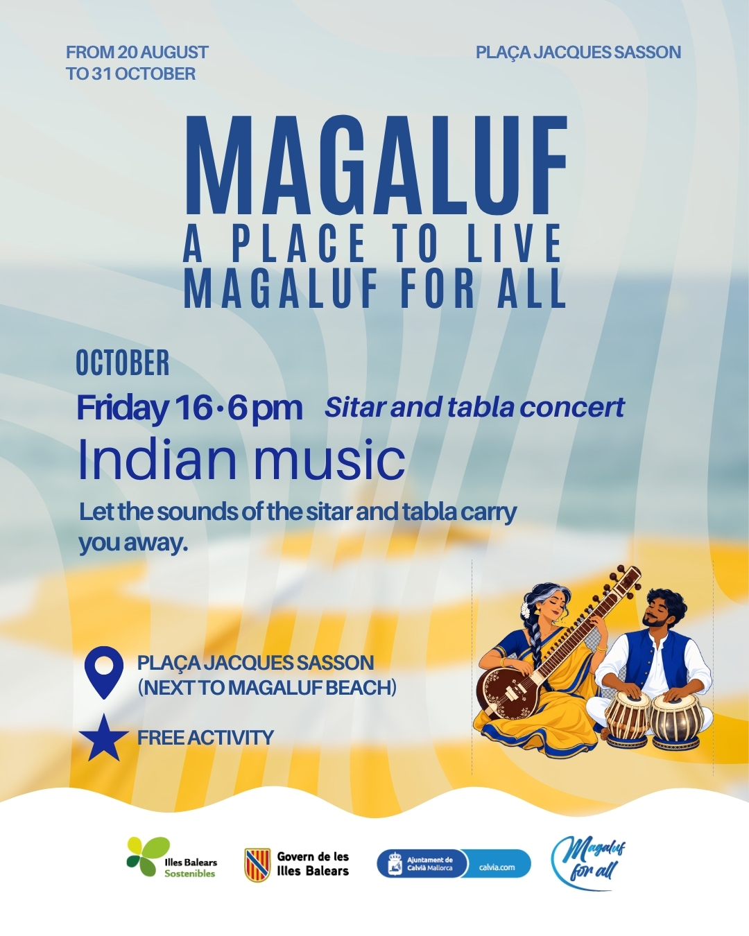 Indian music - Sitar and tabla concert at Plaça Jacques Sasson