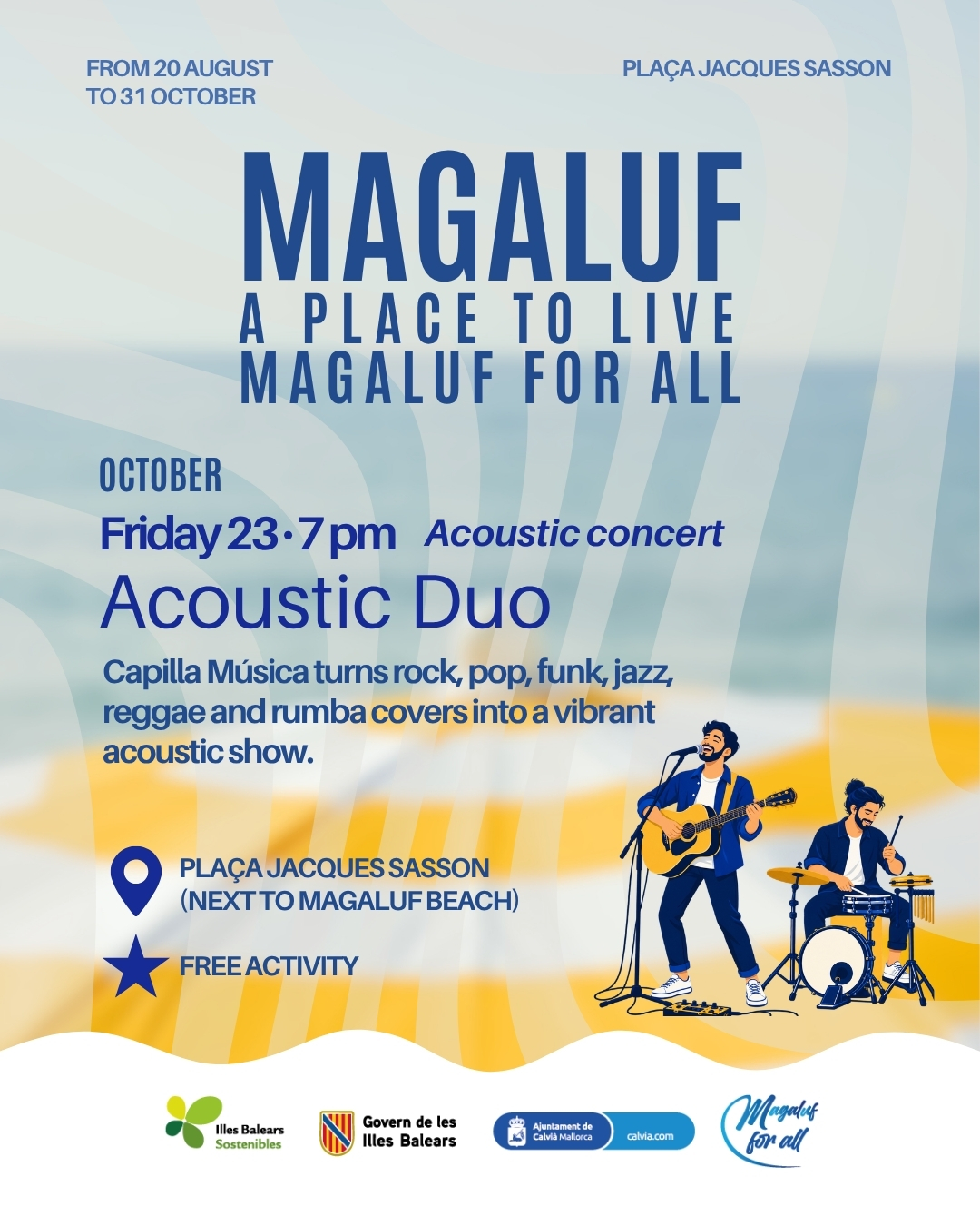 Acoustic Duo - Acoustic concert at Plaça Jacques Sasson