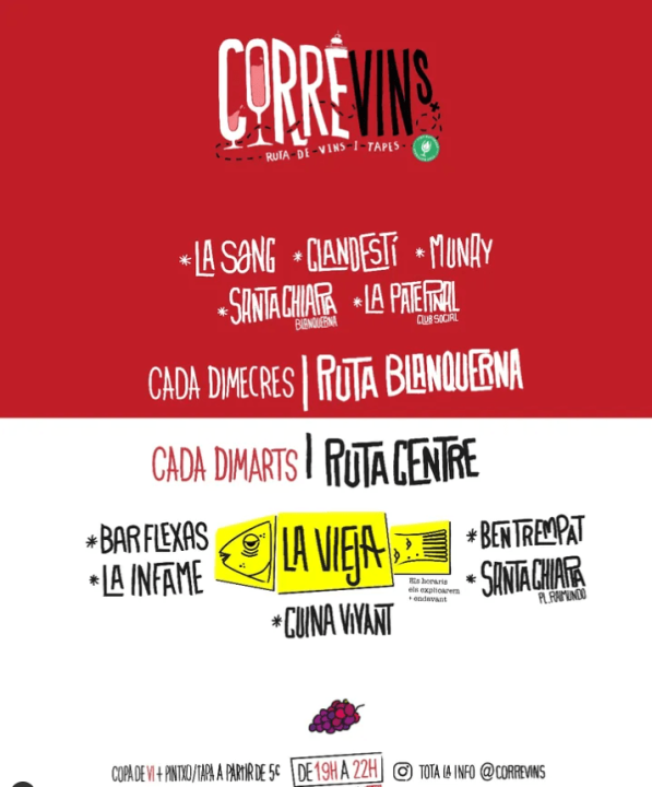Correvins, wine and tapas route in Palma