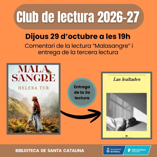 Club de lectura: 'Malasangre' de Helena Tur en Santa Catalina