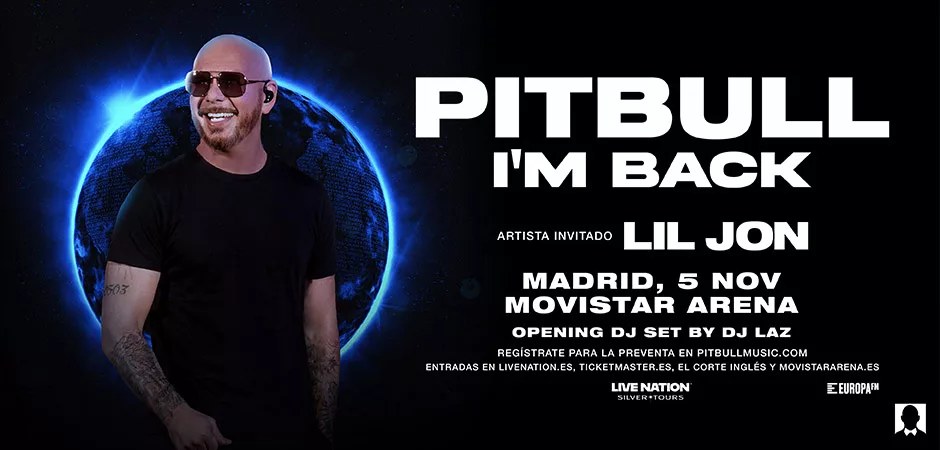 Pitbull in Concert at Movistar Arena in Madrid
