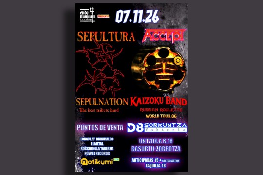 Sepulnation + Kaizoku en directo en Bilbao