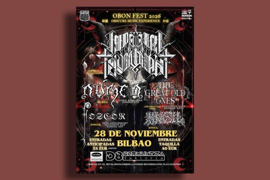 Obon Fest 2026: metal extremo en D8 Sorkuntza Faktoria