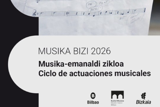 Ciclo Musika Bizi 2026 en el Claustro del Euskal Museoa
