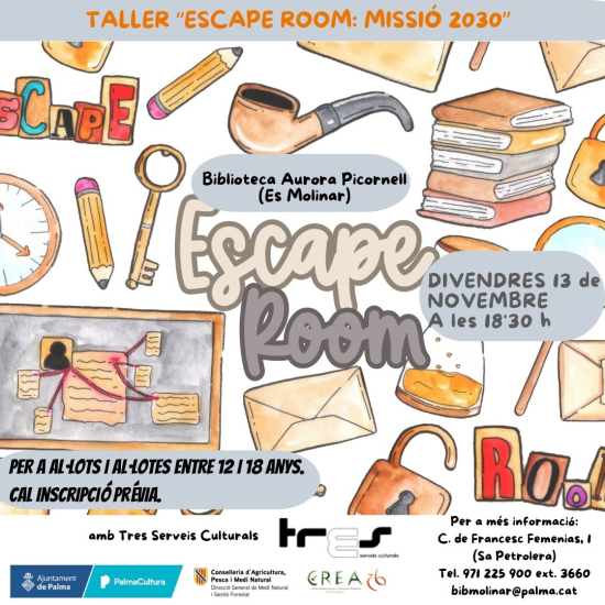 Escape Room Missió 2030 a la Biblioteca del Molinar
