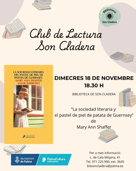 Club de lectura: Mary Ann Shaffer a la Biblioteca Son Cladera