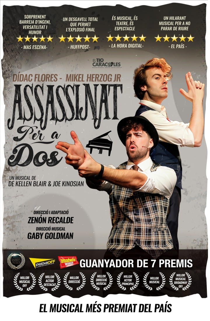 Assassinat per a dos, la comedia musical detectivesca en el Teatre Goya