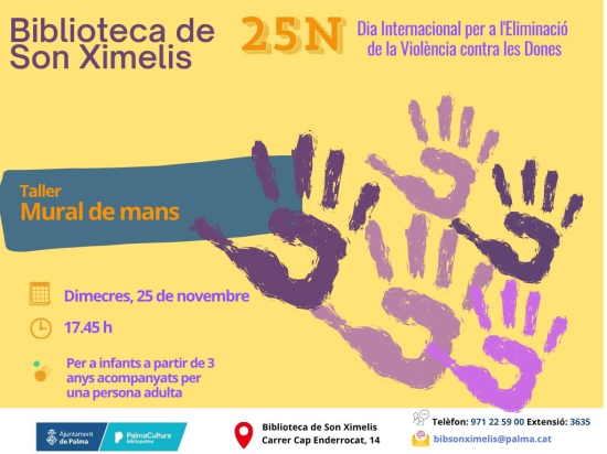 Taller infantil «Mural de mans» a Son Ximelis
