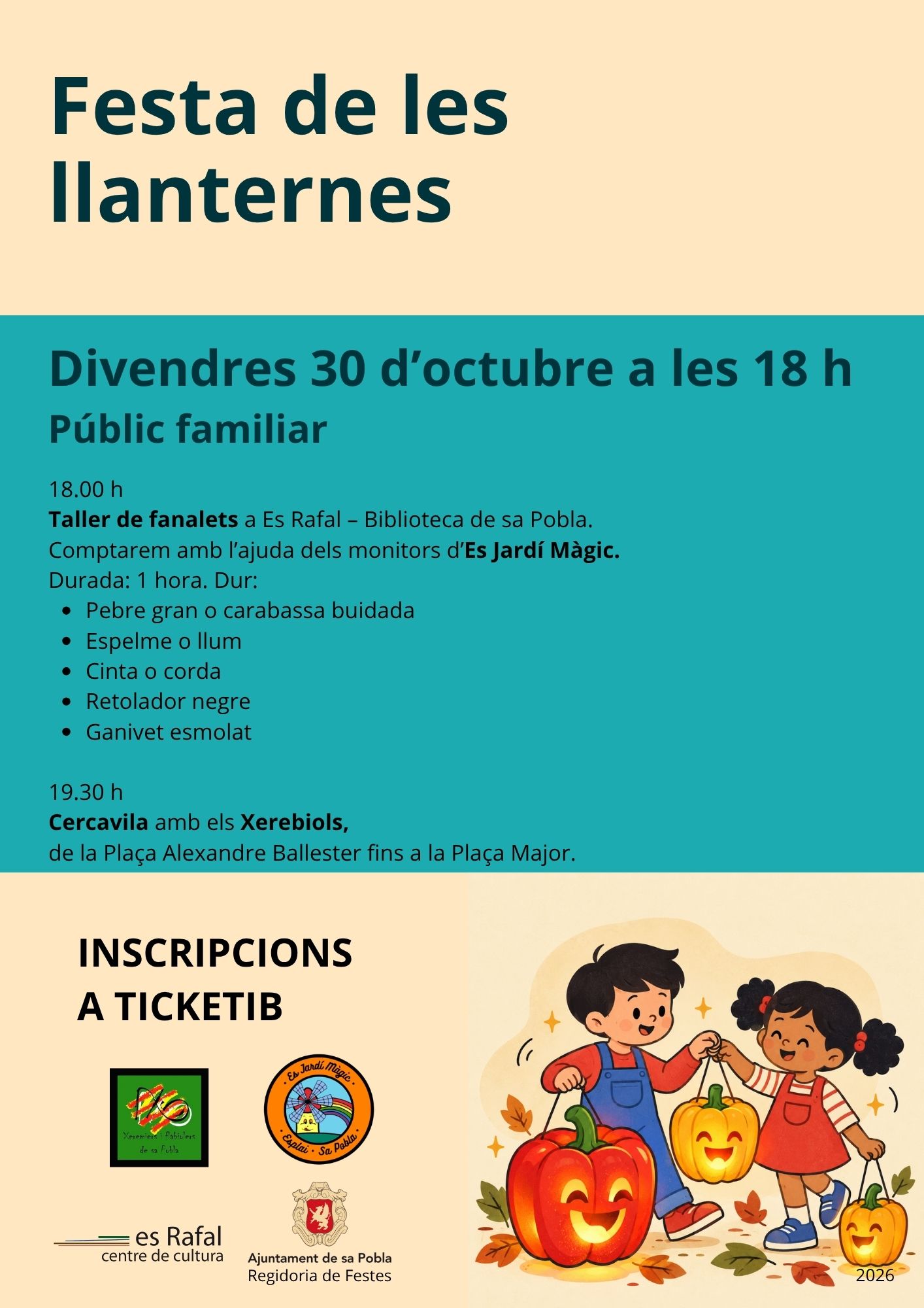 Festa de les Llanternes en Sa Pobla: taller de farolillos y pasacalles