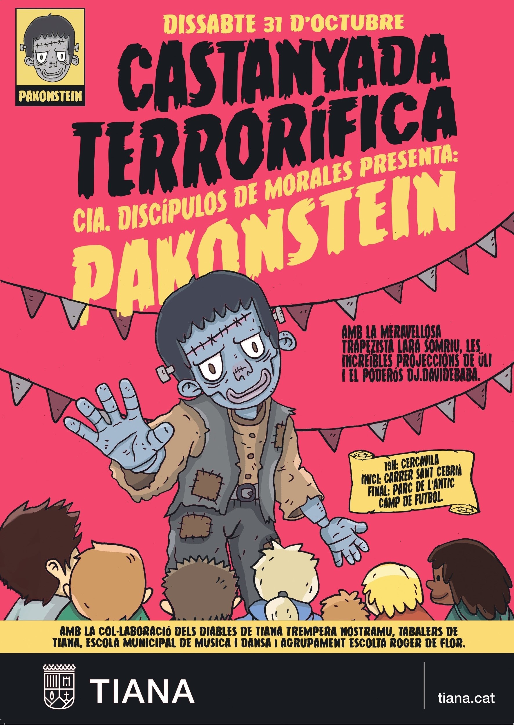 Spooky Castanyada 2026 in Tiana: parade with Pakonstein