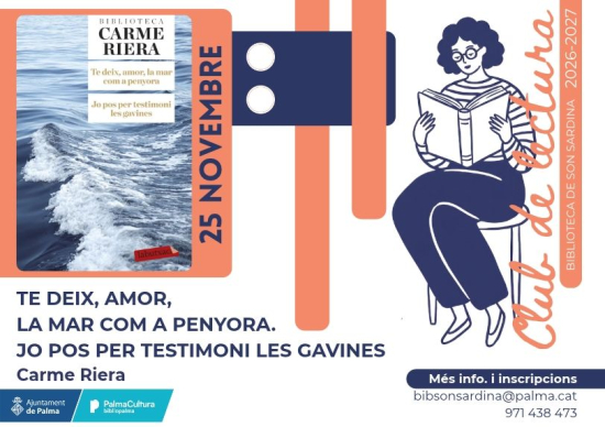 Club de lectura: Carme Riera en la Biblioteca Son Sardina