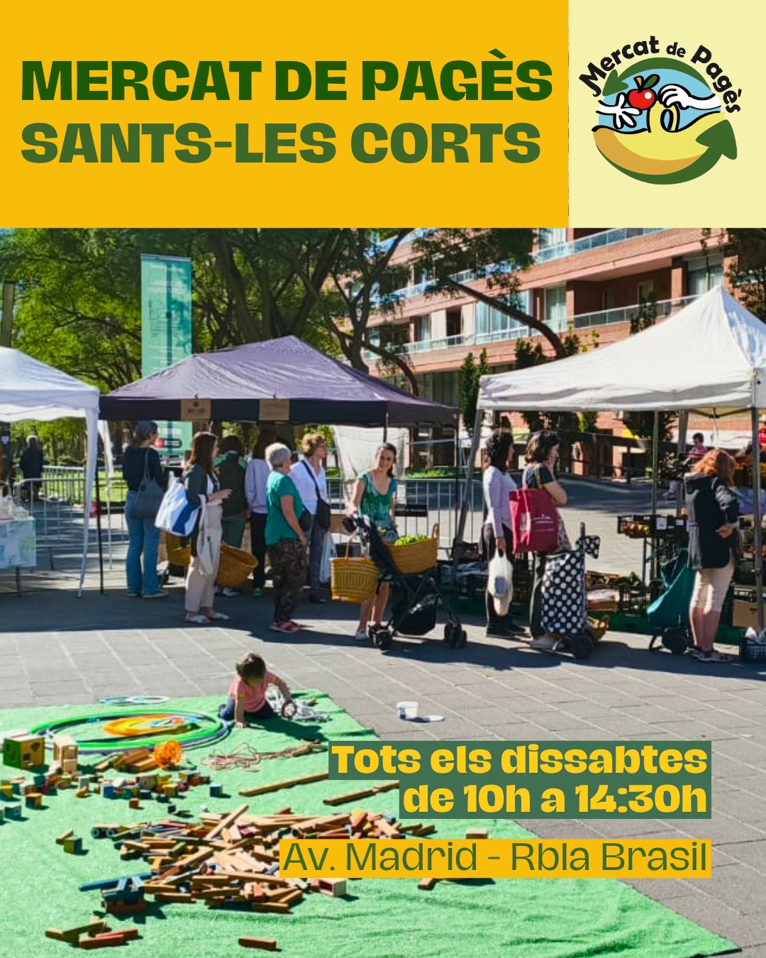 Mercat de Pagès de Sants-Les Corts: producte de pagès cada dissabte