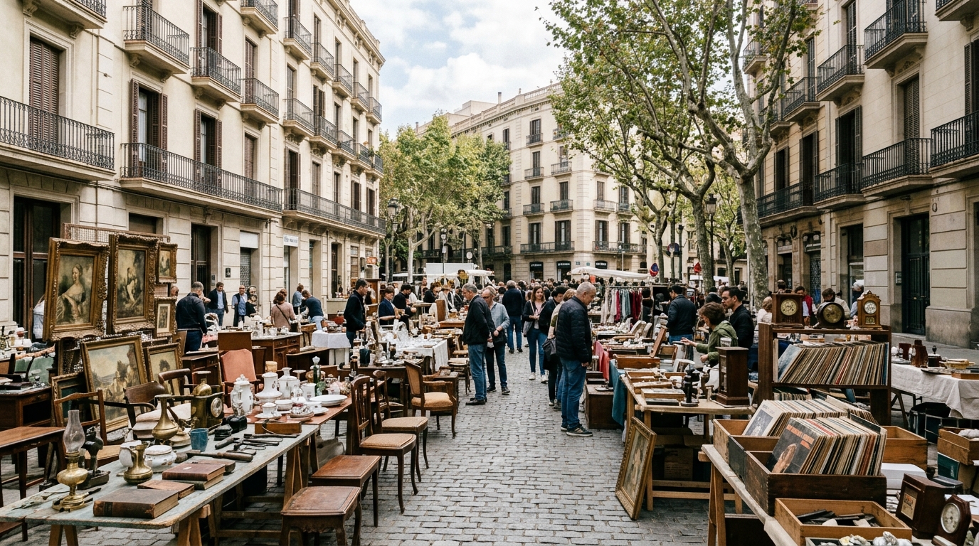 Fira de Brocanters de la Plaça Frederic Soler