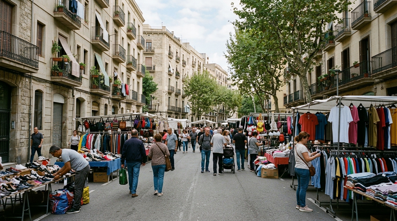 Marina-Zona Franca Weekly Market in Barcelona
