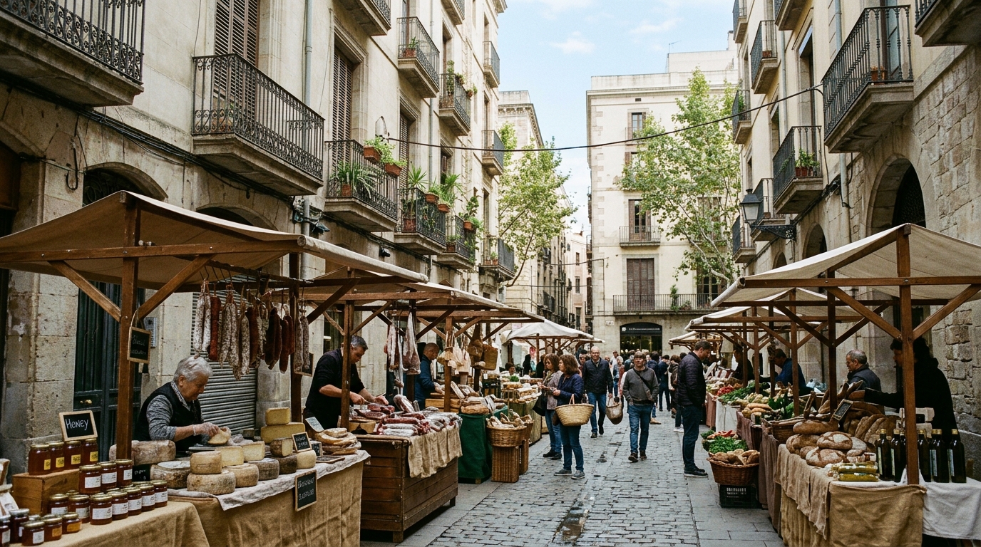 Fira d'Artesans d'Alimentació a la Plaça del Pi
