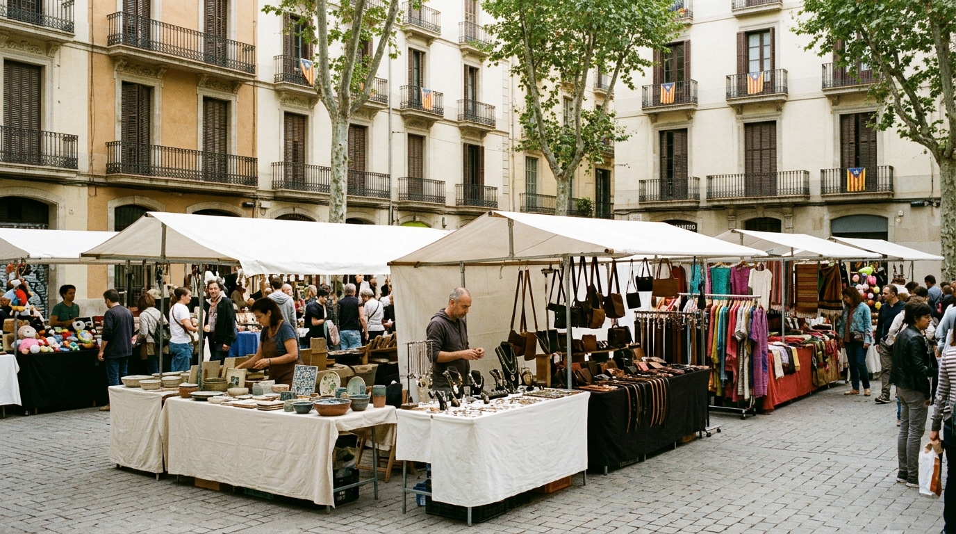 Fira d'Artesans de la Rambla del Poblenou a Barcelona