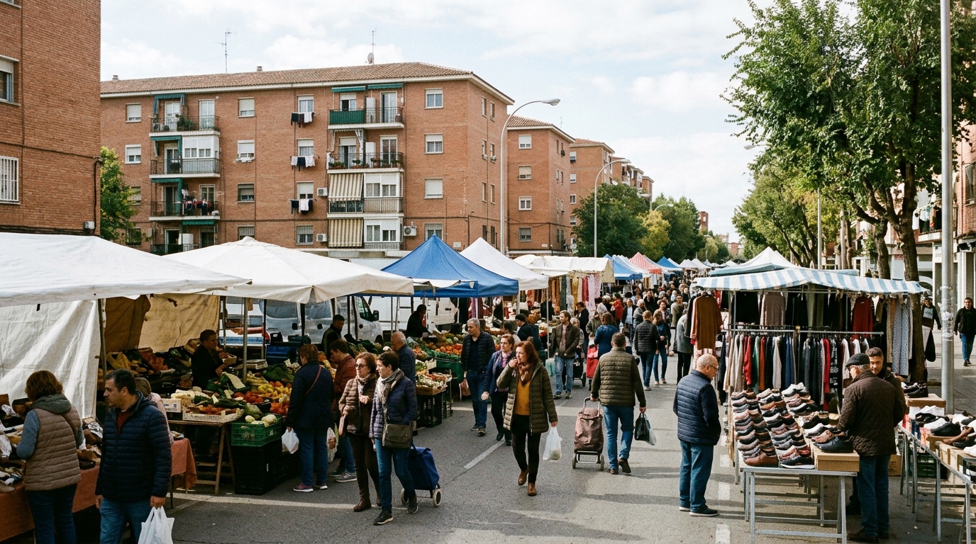 Wochenmarkt Ciudad de los Ángeles in Villaverde