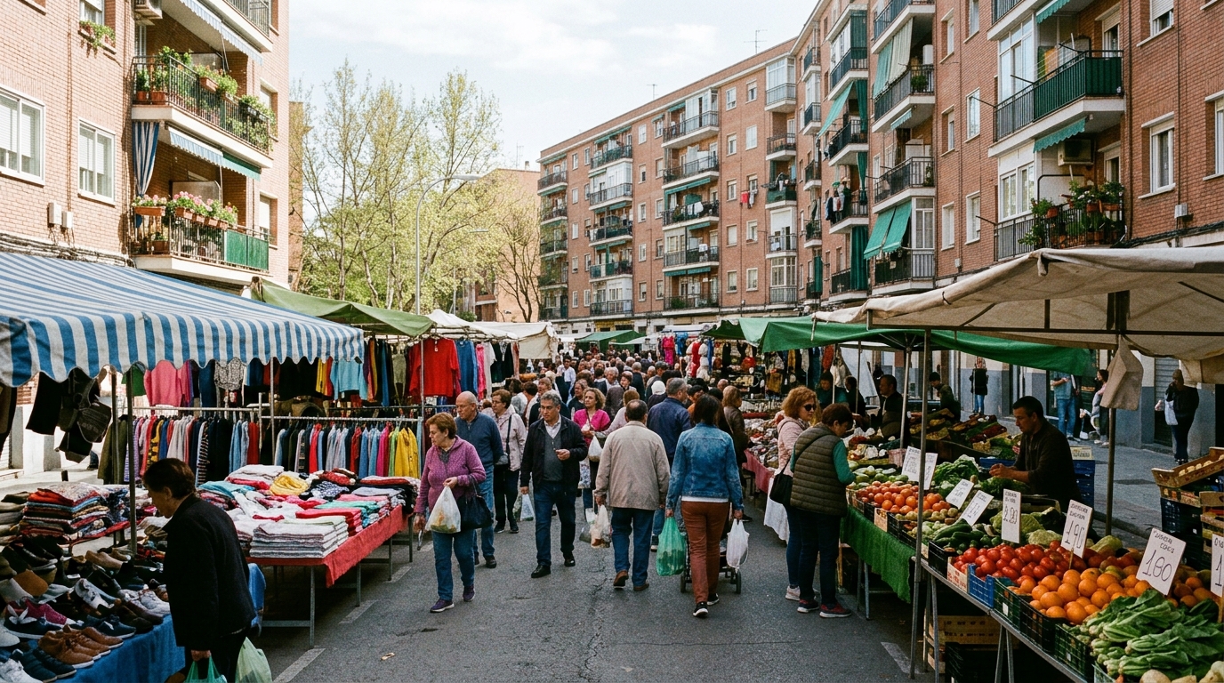 Straßenmarkt Mercadillo de Camino de las Cruces