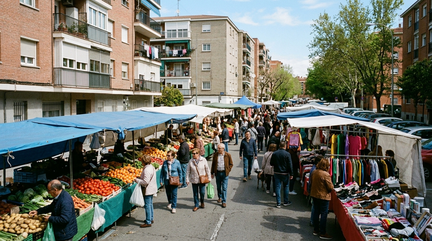Wochenmarkt El Pardo: Freitagsmarkt unter freiem Himmel in Madrid