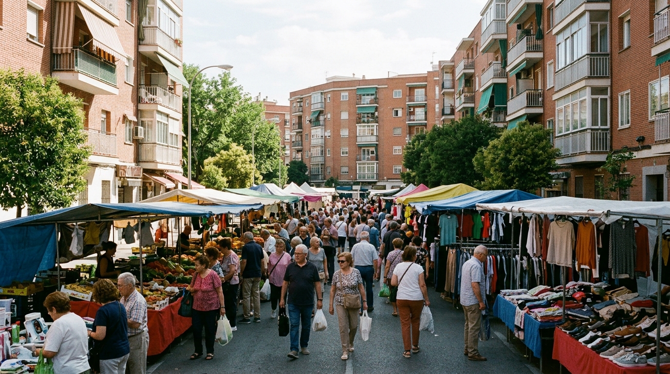 San Restituto Street Market in Moncloa-Aravaca
