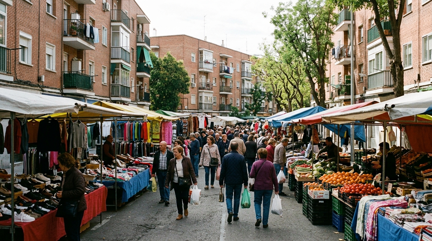 Wochenmarkt Santa Ana in Fuencarral - El Pardo