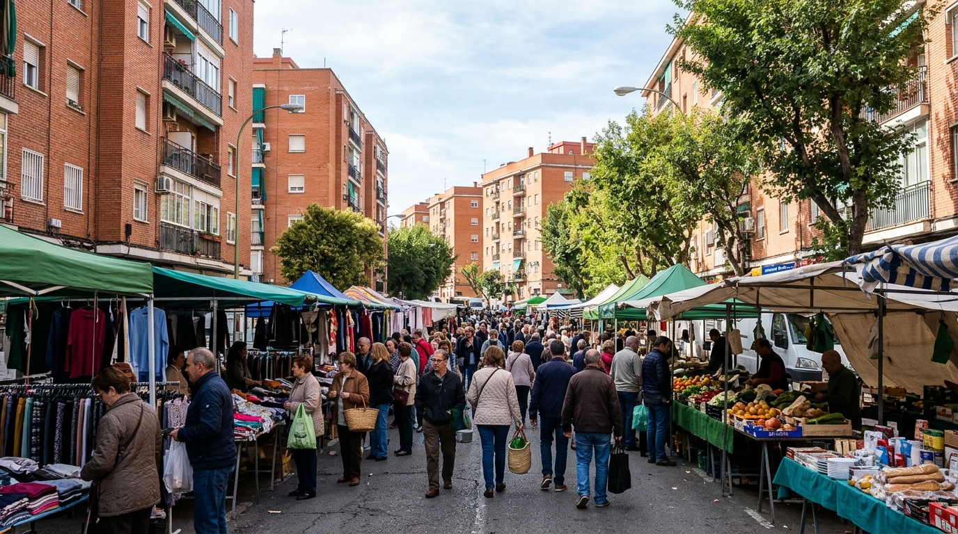Santa Genoveva Street Market in Madrid