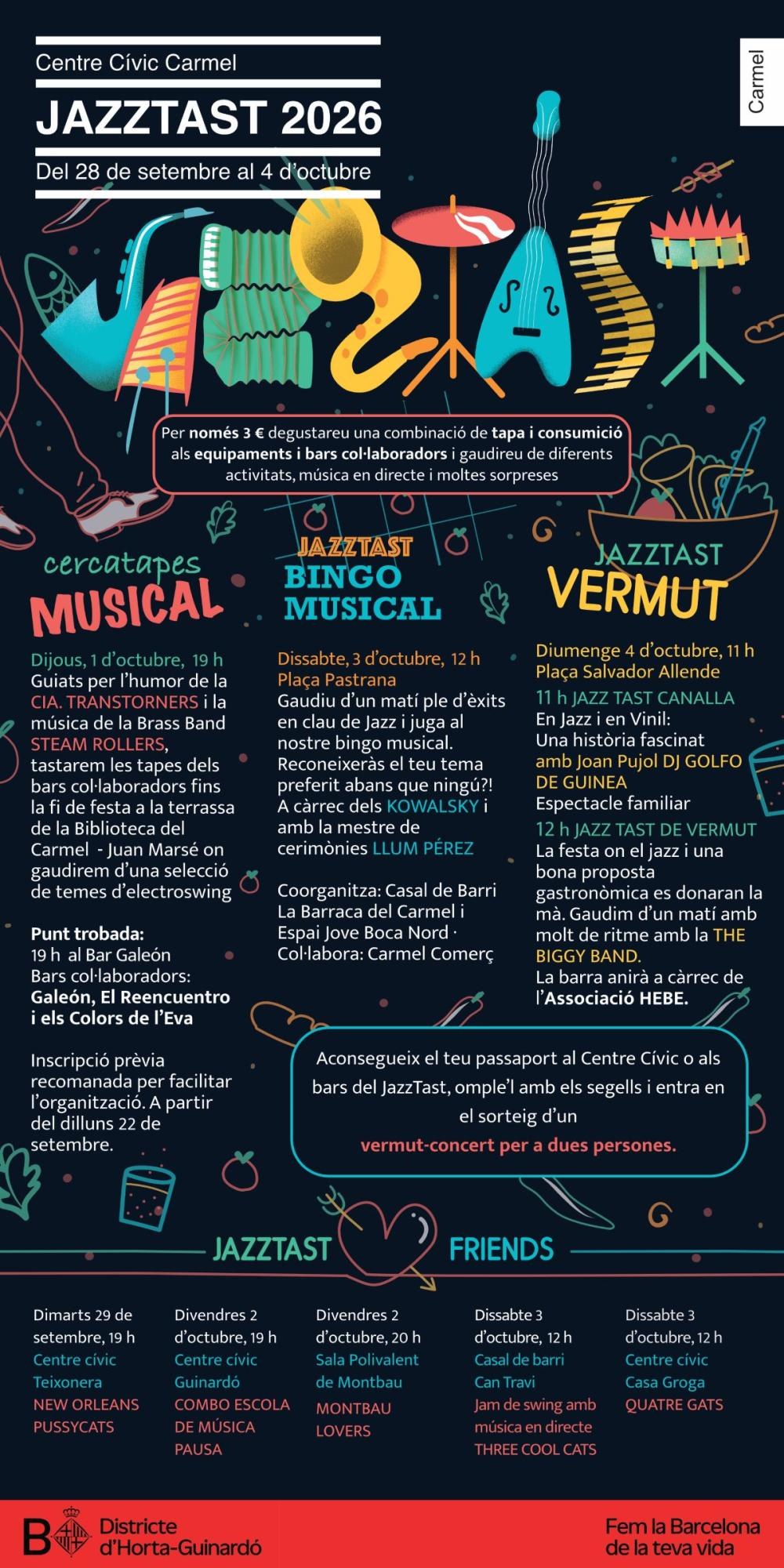 Jazz Tast Vermut: música en directe, tapes i ambient al Carmel
