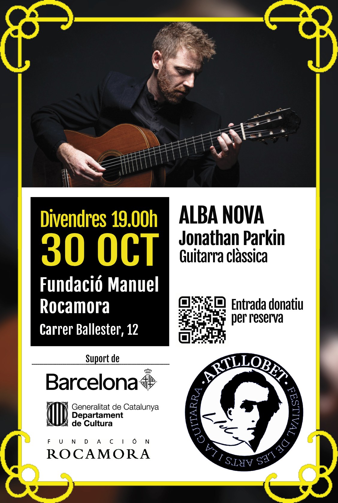 Jonathan Parkin presenta 'Alba Nova' en el ciclo Art Llobet 2026