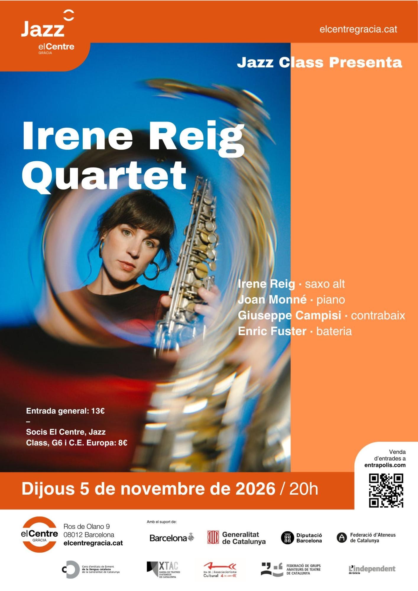 Irene Reig Quartet live im Jazzkonzert im El Centre Gràcia