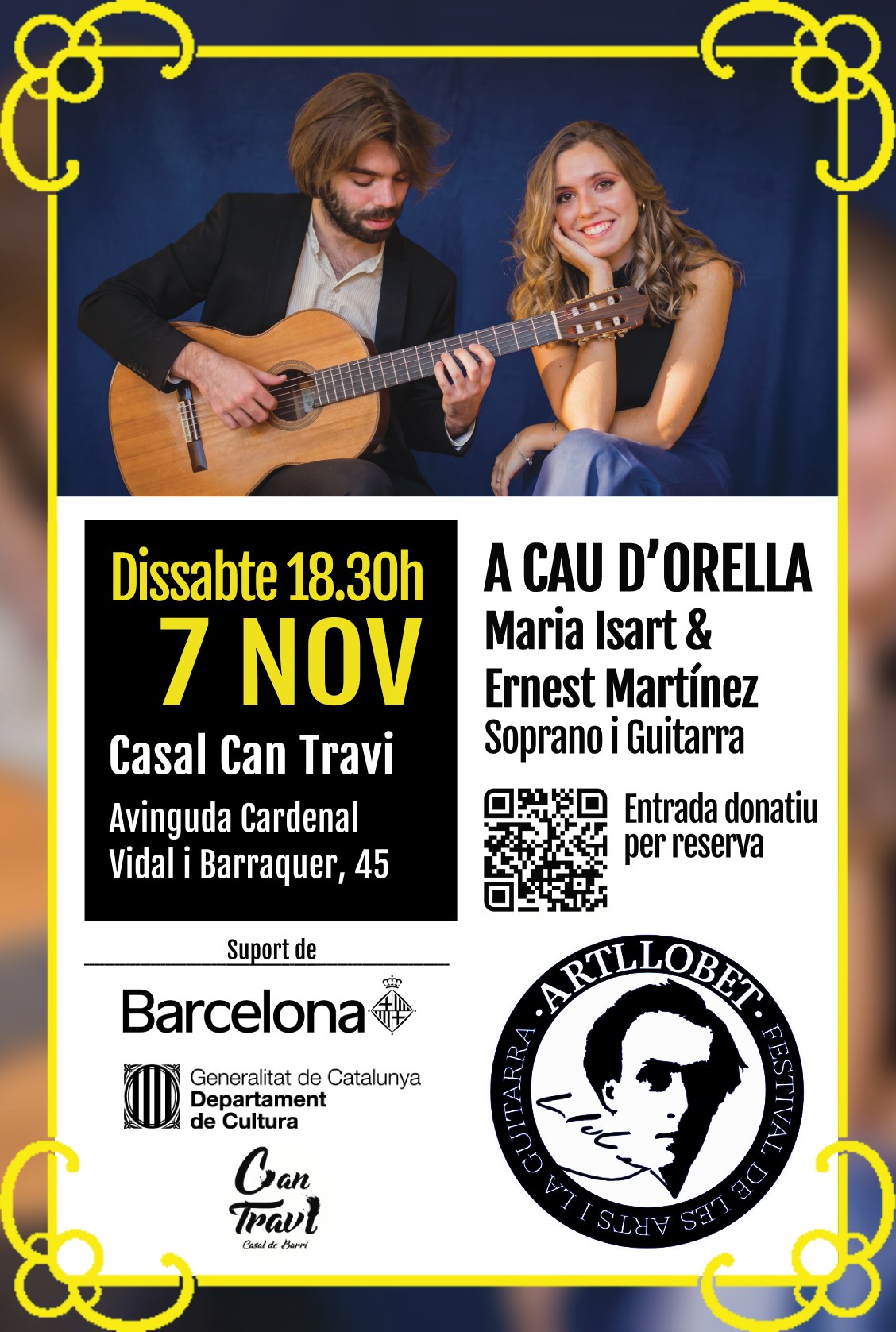 A cau d’orella: recital de Maria Isart y Ernest Martí en Art Llobet