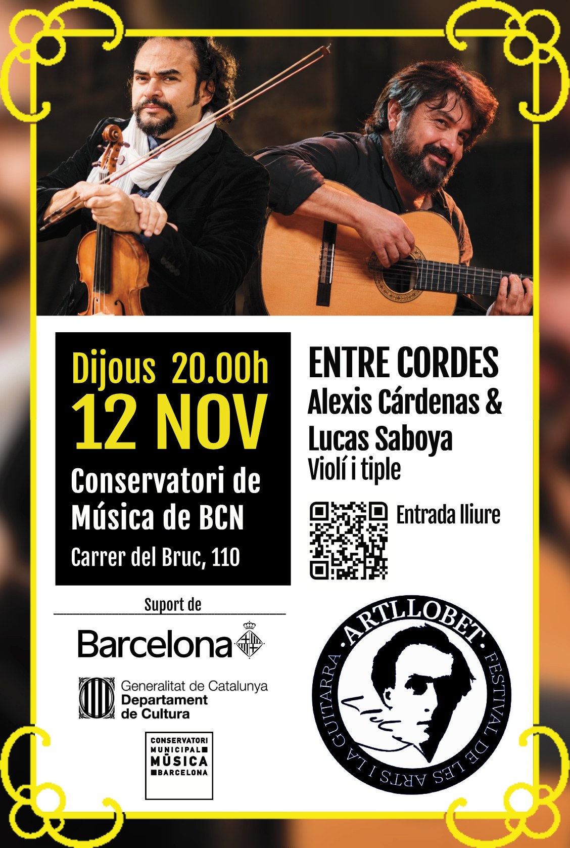 Entre Cordes: Alexis Cárdenas y Lucas Saboya en Art Llobet 2026