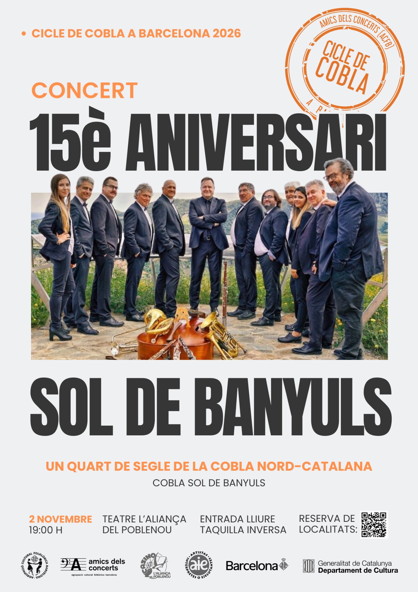 Konzert zum 15. Jubiläum der Cobla Sol de Banyuls