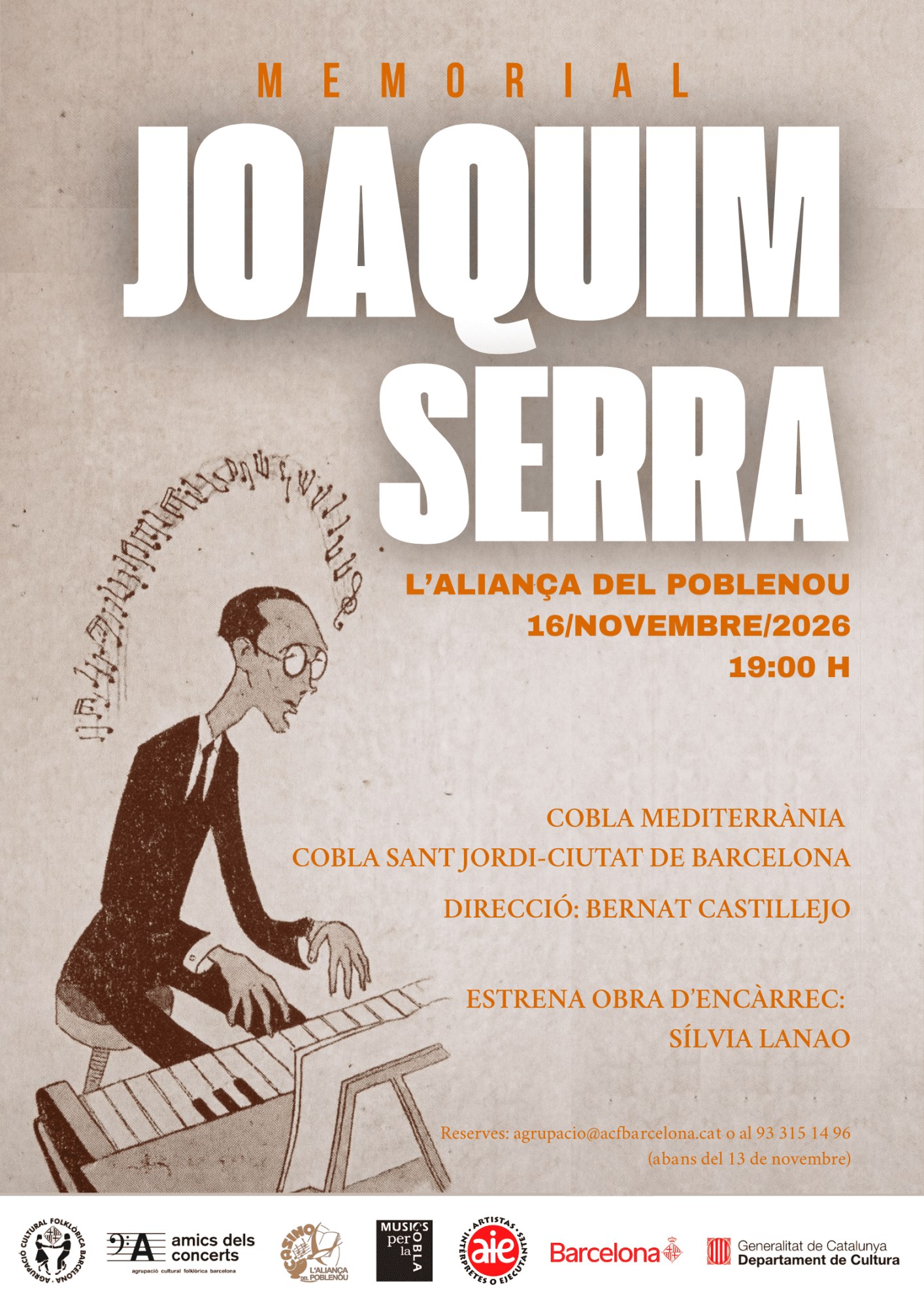 Memorial Joaquim Serra 2026: concert de cobla a Barcelona