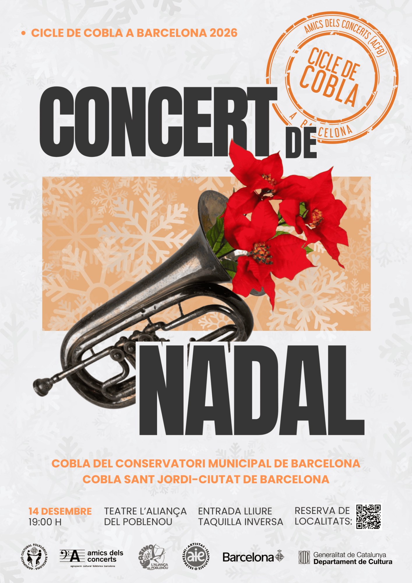 Concierto de Navidad con la Cobla Sant Jordi en Poblenou