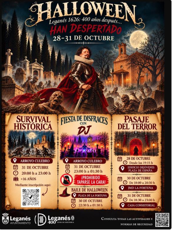 Halloween en Leganés 1626: Survival histórica en Arroyo Culebro
