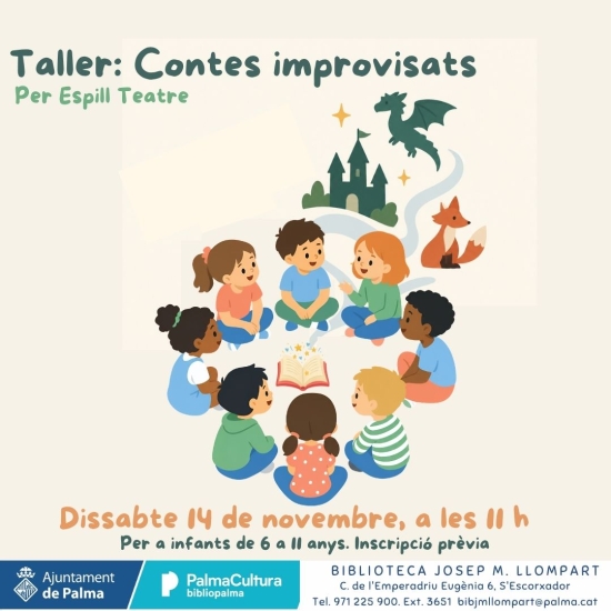 Taller infantil «Contes improvisats» con Espill Teatre