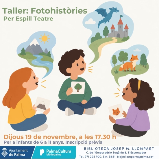 Taller infantil «Fotohistòries» con Espill Teatre en Palma